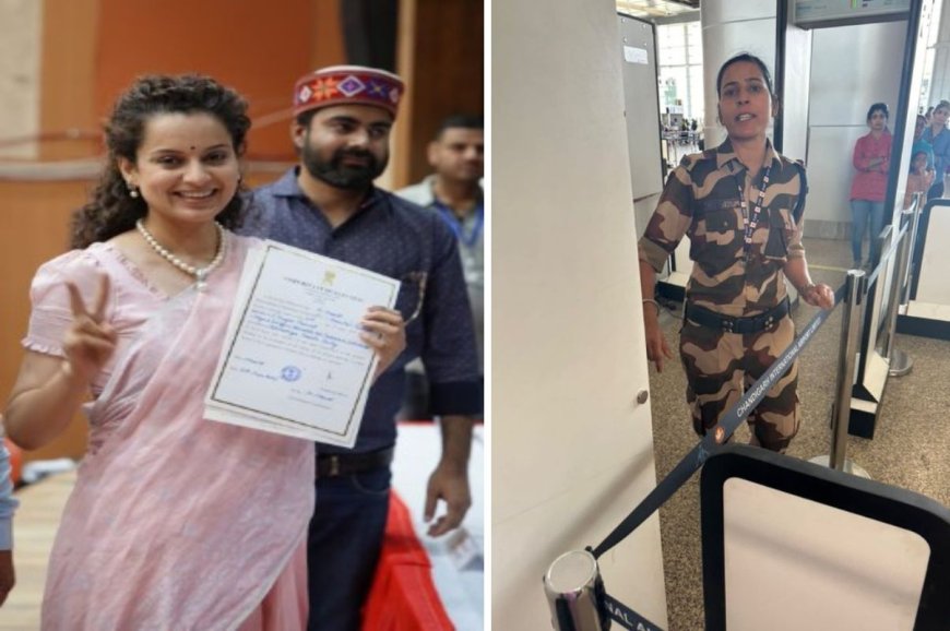 चंडीगढ़ एयरपोर्ट पर सीआईएसएफ जवान ने कंगना रनौत को मारा थप्पड