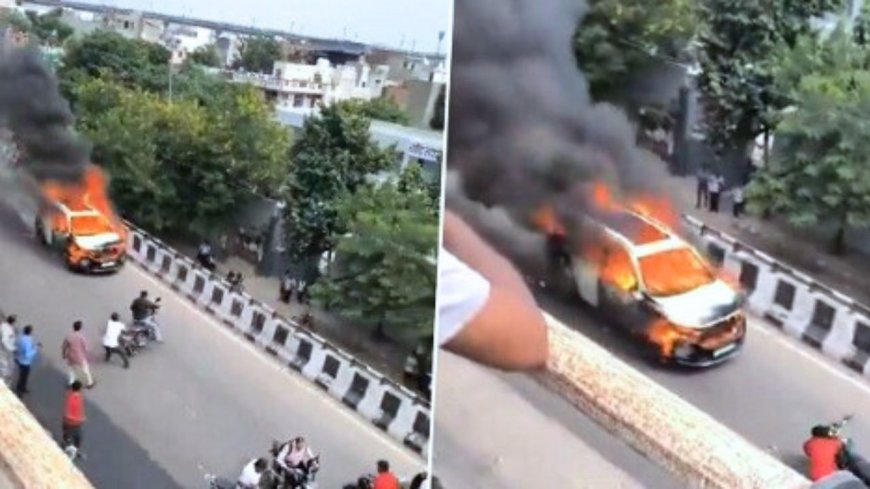 VIRAL VIDEO- पिंक सिटी की सड़कों पर द बर्निंग कार