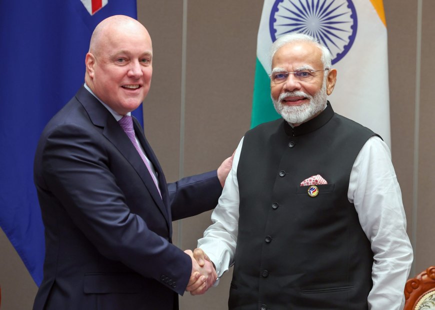 भारत पहुंचे न्यूजीलैंड के प्रधानमंत्री क्रिस्टोफर लक्सन, जानिए किन मुद्दों पर हुई बातचीत