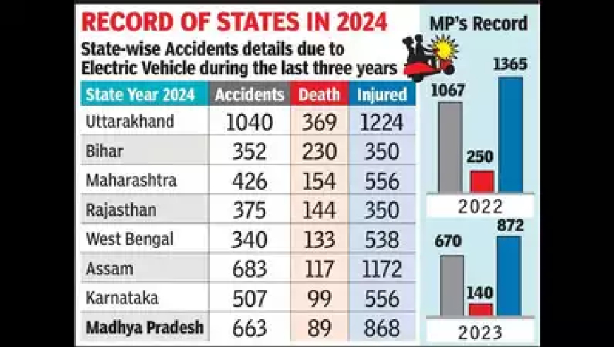 ईवी से मौत के मामले में एमपी देश में 8वें स्थान पर पहुंचा, 2024 में 89 मौतें हुईं