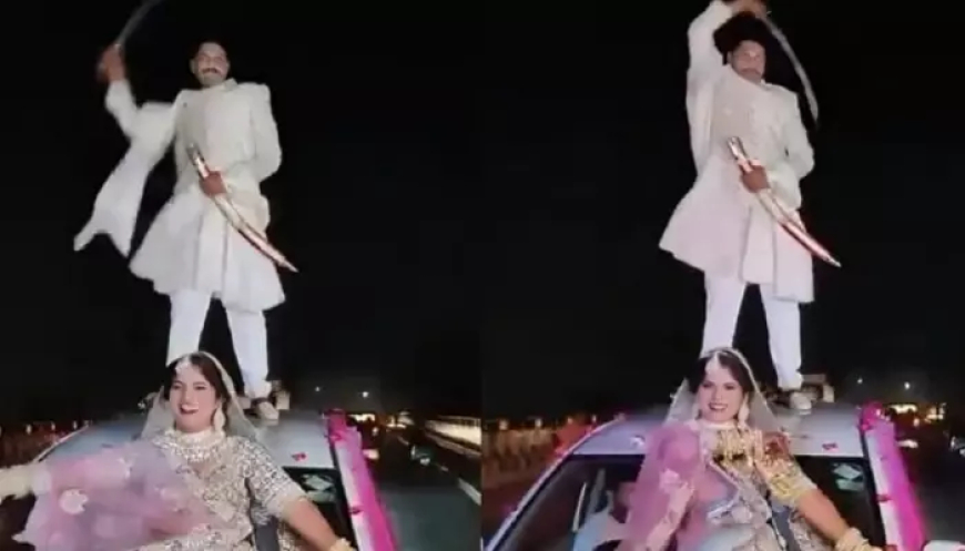 सोशल मीडिया पर वायरल होने के लिए फिर दूल्हा-दुल्हन कार के बोनट पर चढ़ पोज देते आए नजर 
